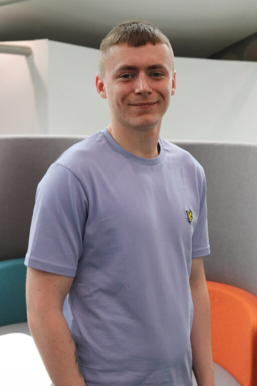 Young man smiling